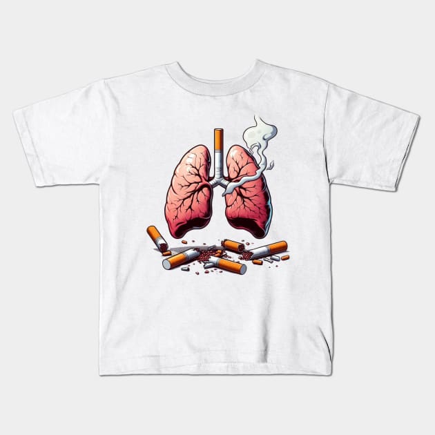 smoking Kids T-Shirt by EKLZR